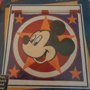 Disney Mickey Mouse Fabric Applique Kit 18" x 18" Made in USA